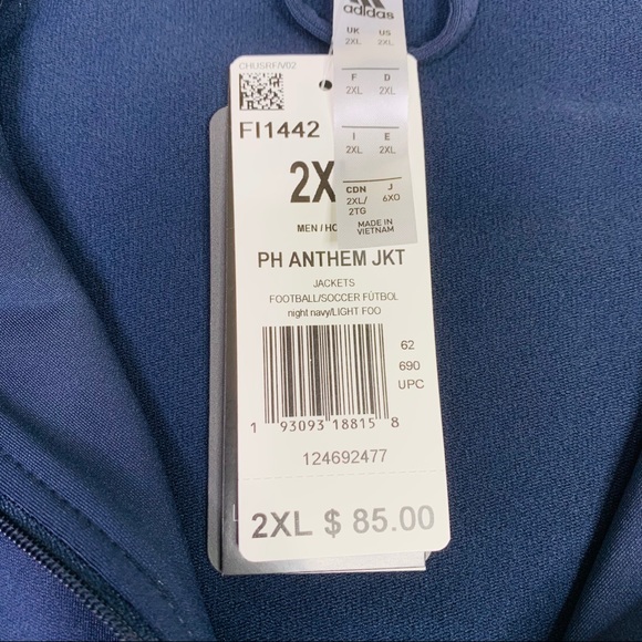 New Adidas Philadelphia Union Anthem Jacket - Picture 2 of 13